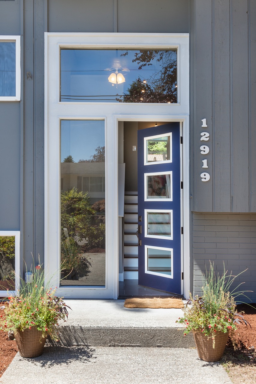 Give your home an upgrade by replacing your front door. This change not only helps refresh the look of your home, but can also better secure the valuables that you keep safe inside of your home. Love the curb appeal.